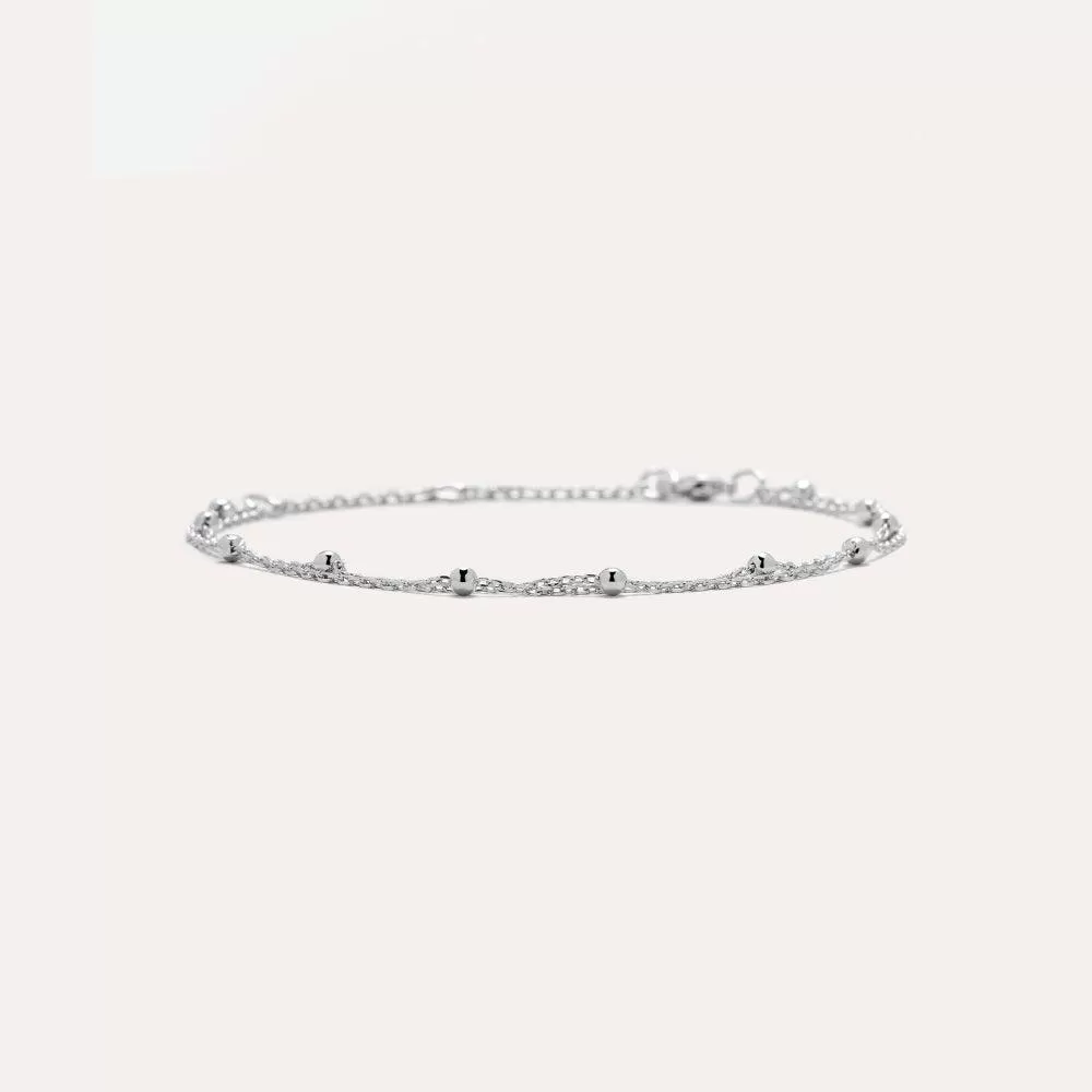 Orbit Silver Chain Bracelet