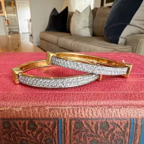 Pair of Vintage Diamond Bangle Bracelets