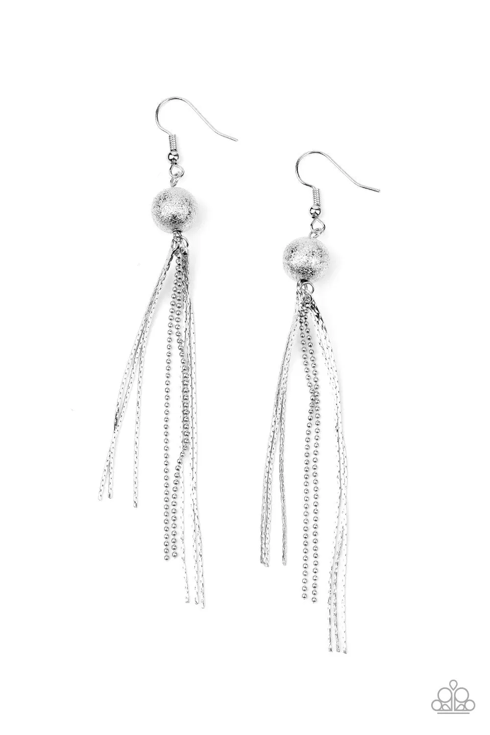 Paparazzi Accessories - SLEEK-ing Revenge - Silver Earrings