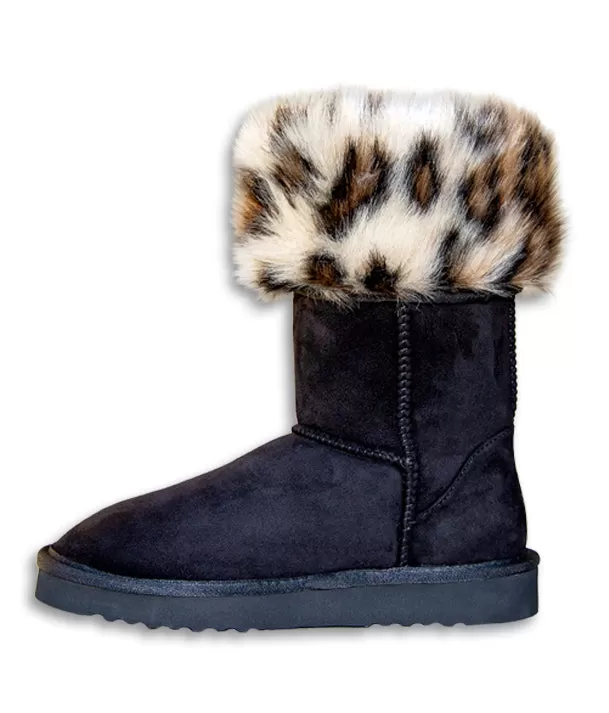 PAWJ Tall Boot | Black / Wild Leopard