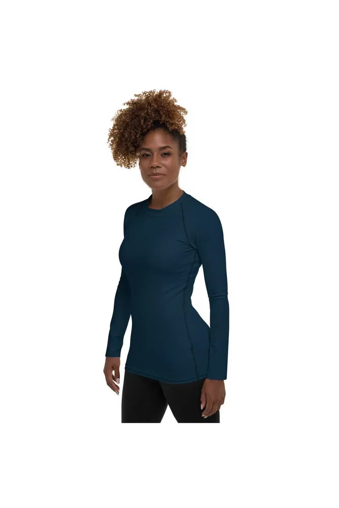 Petrol Blue Women's Rash Guard