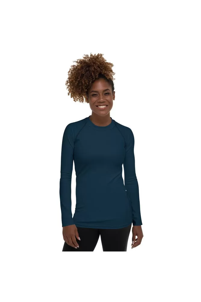 Petrol Blue Women's Rash Guard