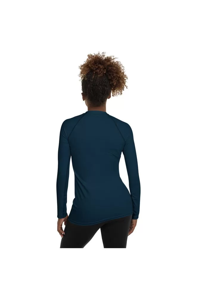 Petrol Blue Women's Rash Guard