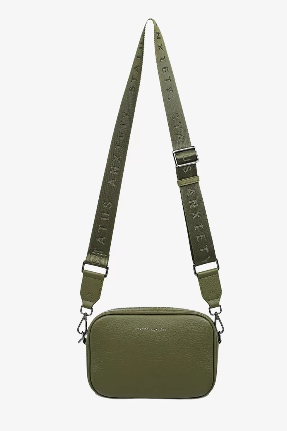 Plunder Khaki Crossbody Bag Webbed Strap