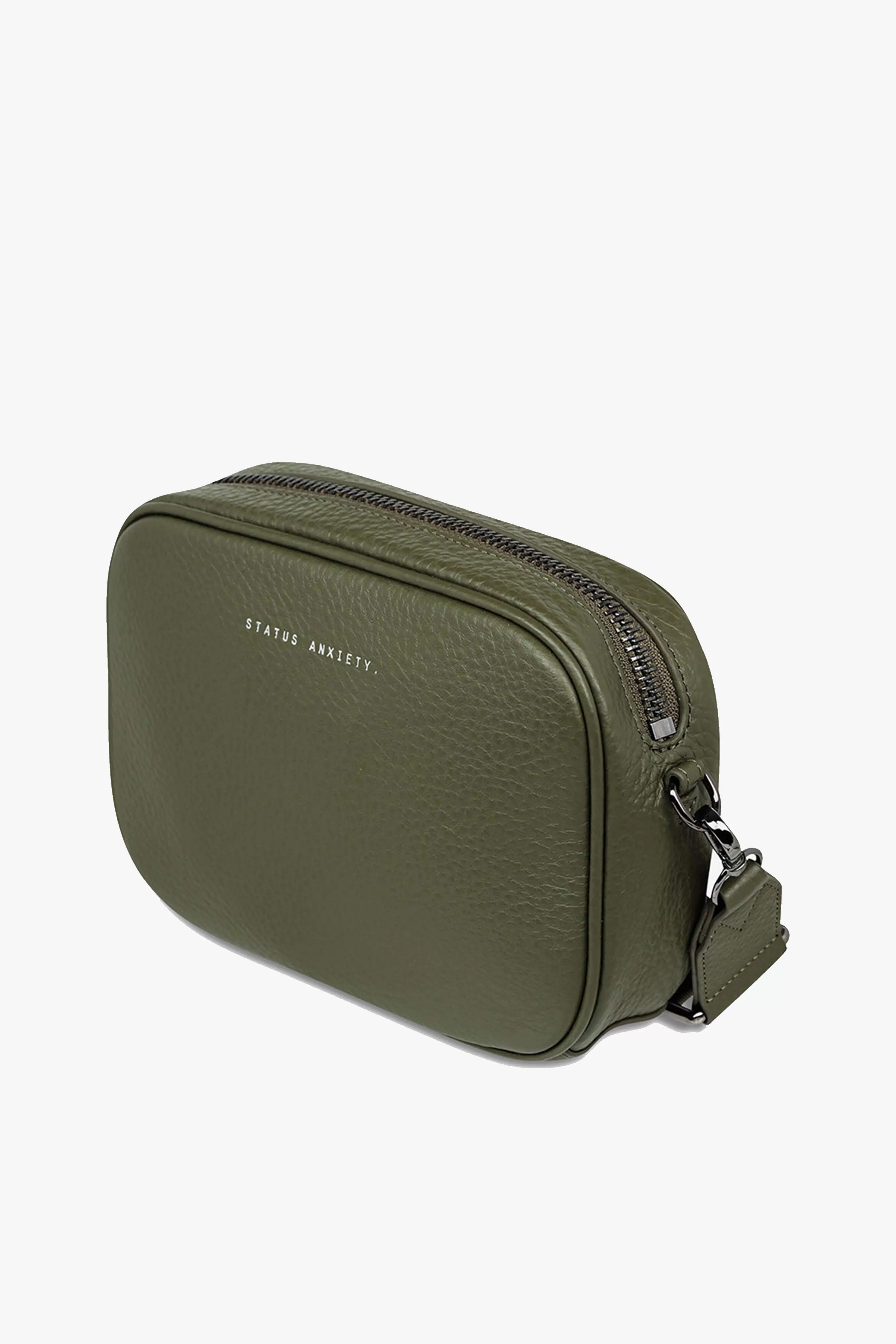 Plunder Khaki Crossbody Bag Webbed Strap