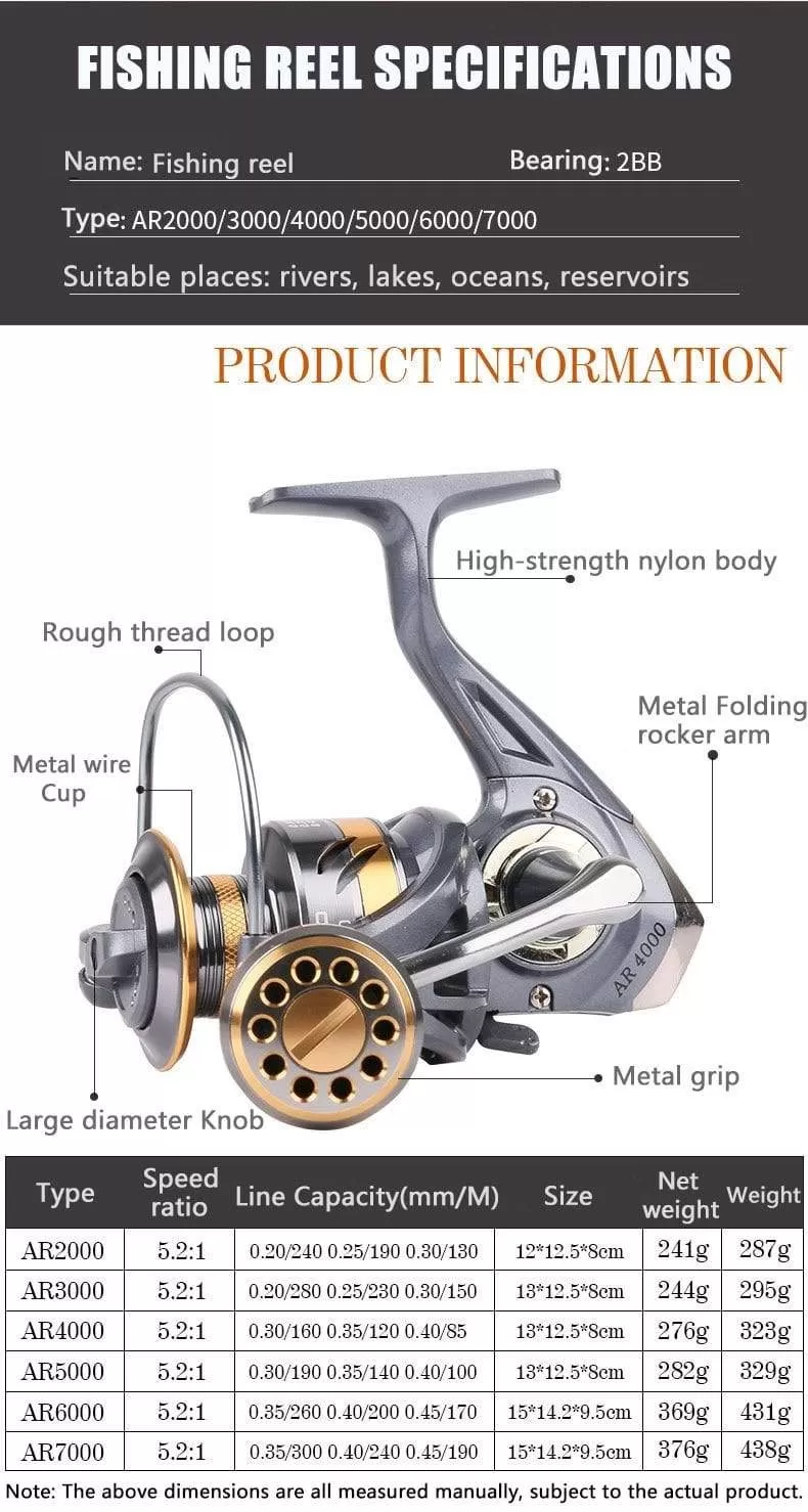 Quality 12 1BB Fishing Reel Spinning 5.2:1 Gear Ratio High Speed Carp Fishing Reel For Saltwater Spinning Reels