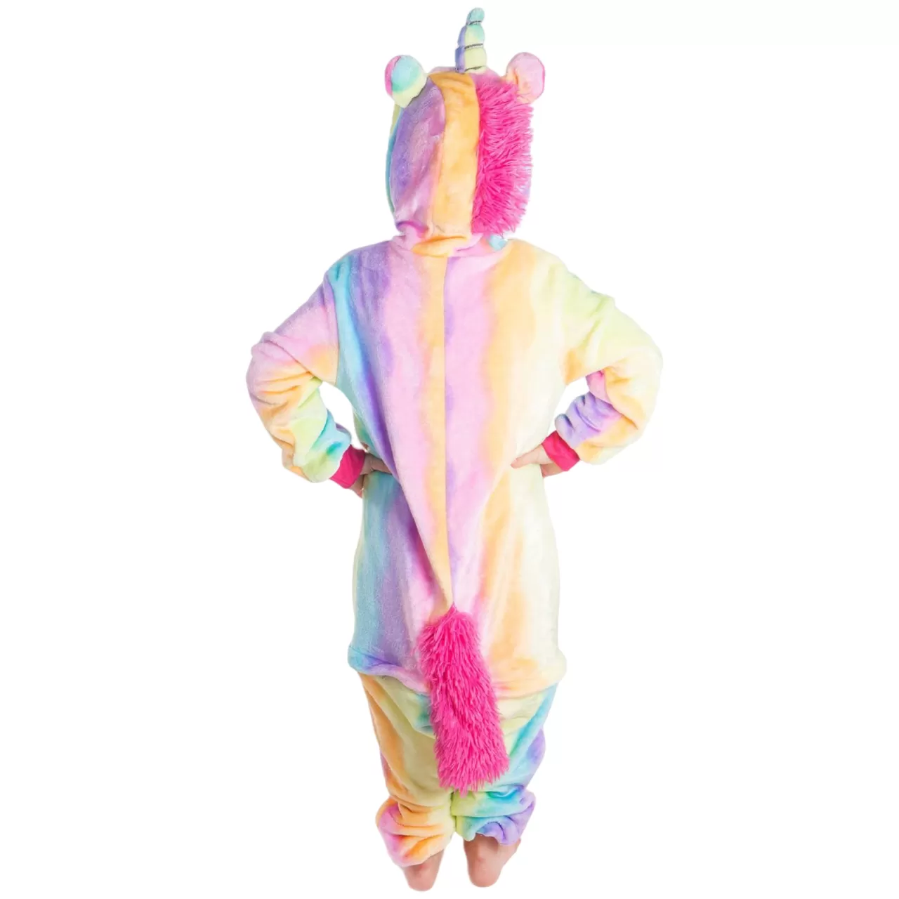 Rainbow-Stripes Unicorn Kids Onesie