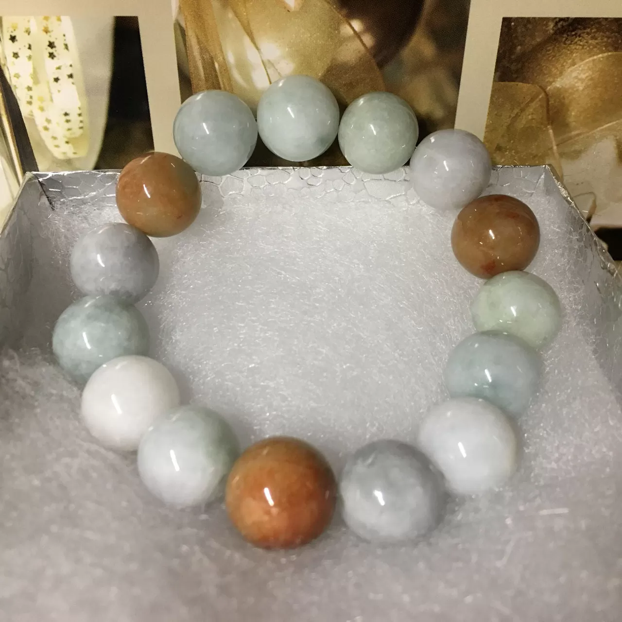 Rare Multi-Color Natural Jadeite Jade Bracelet - Luxury Gift Ideas!