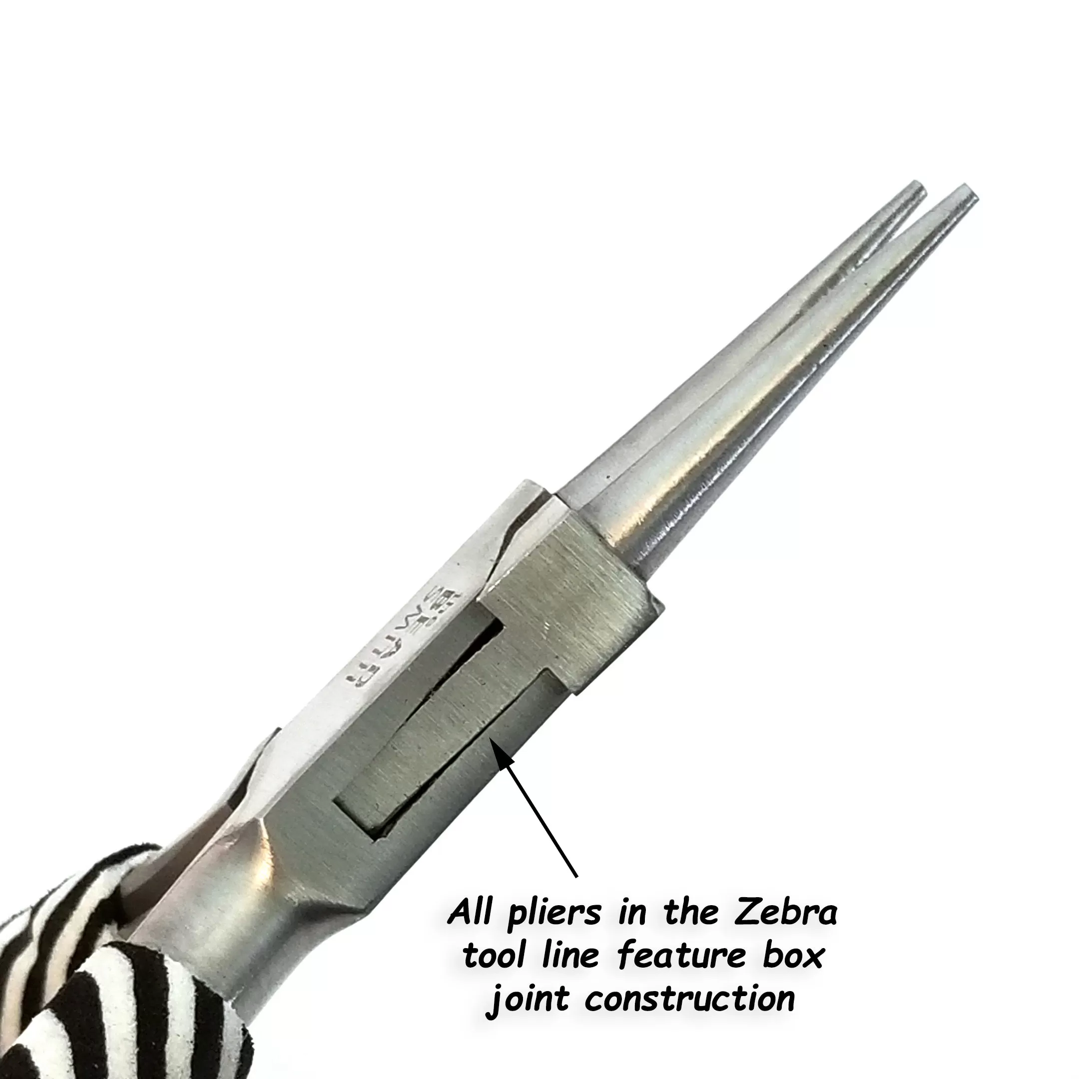 Round Nose Pliers, Zebra Tools, Black and White, PLZ4 13