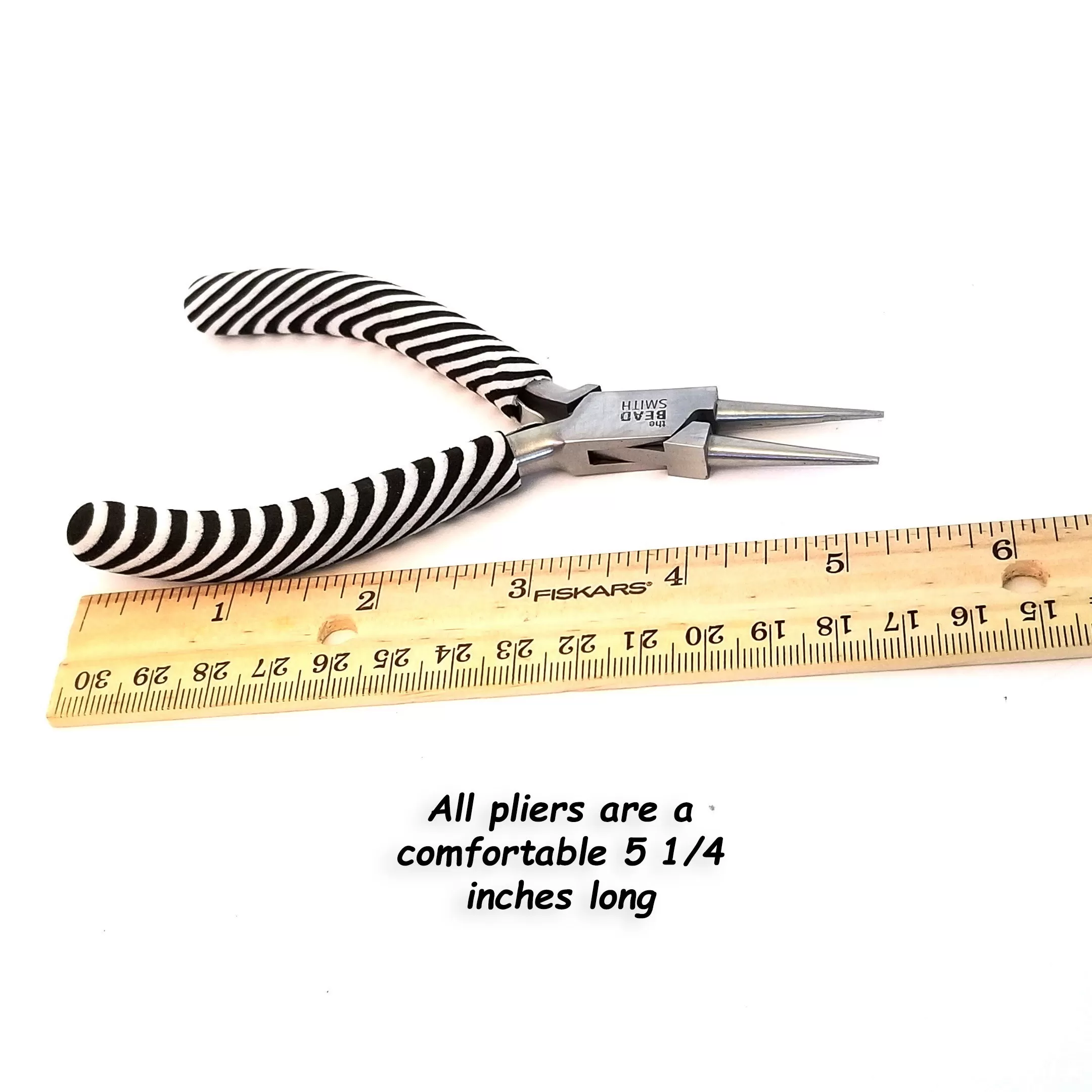 Round Nose Pliers, Zebra Tools, Black and White, PLZ4 13