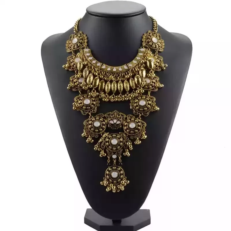 Sacred Lotus Maxi Statement Necklace - LAST CHANCE