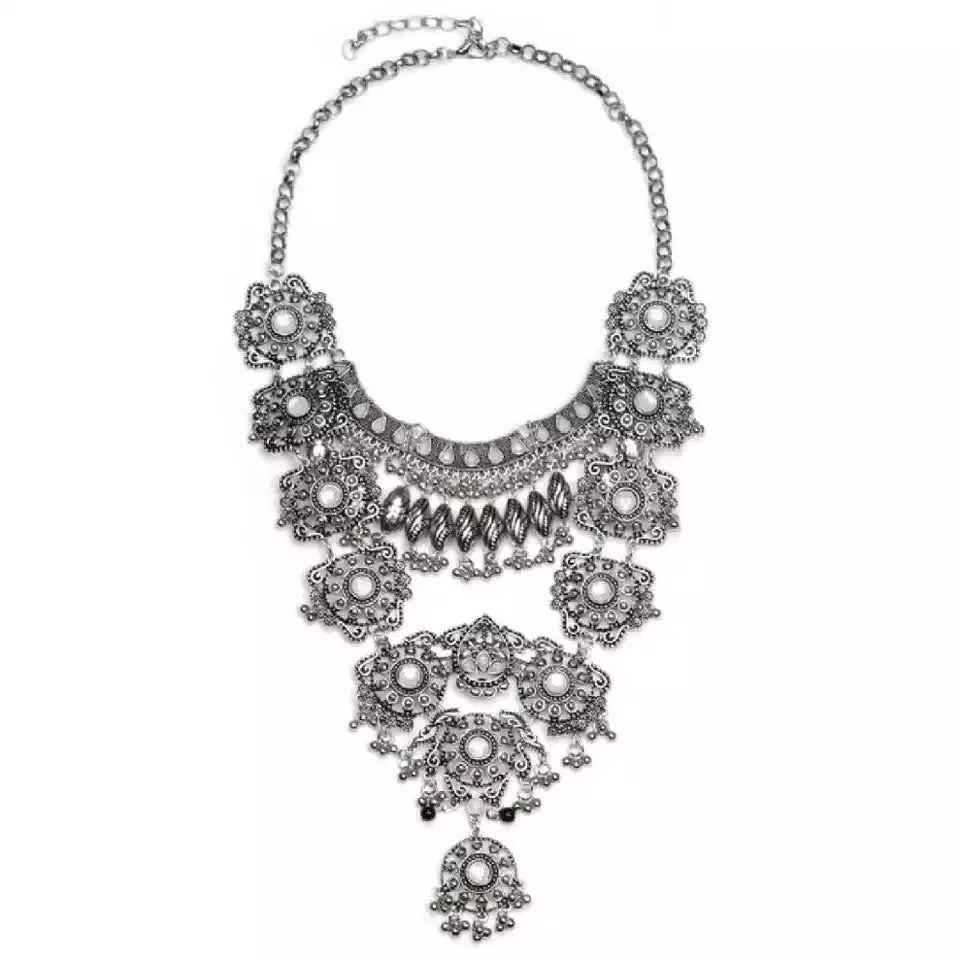 Sacred Lotus Maxi Statement Necklace - LAST CHANCE