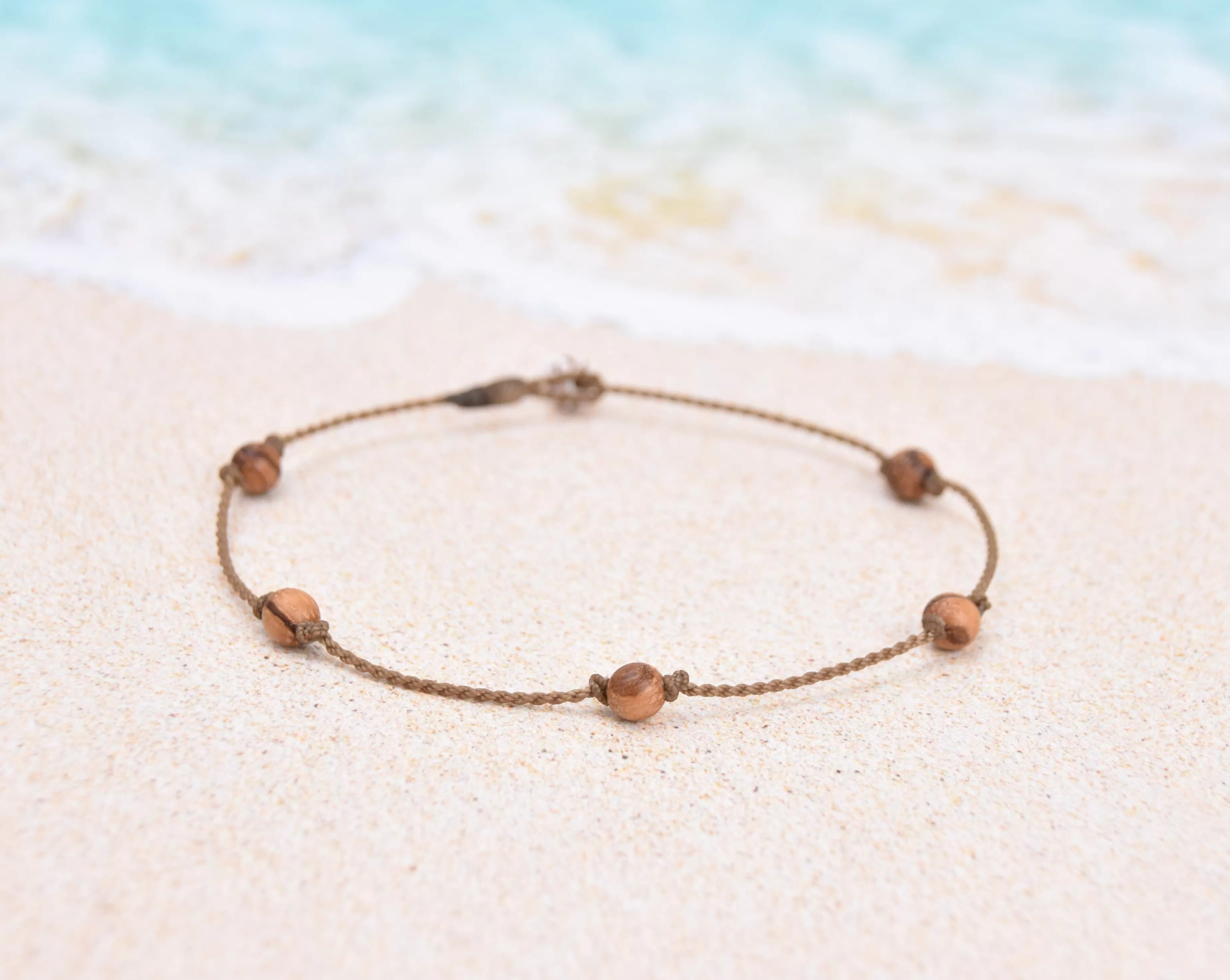 Sandalwood   African Turquoise Princess Anklets