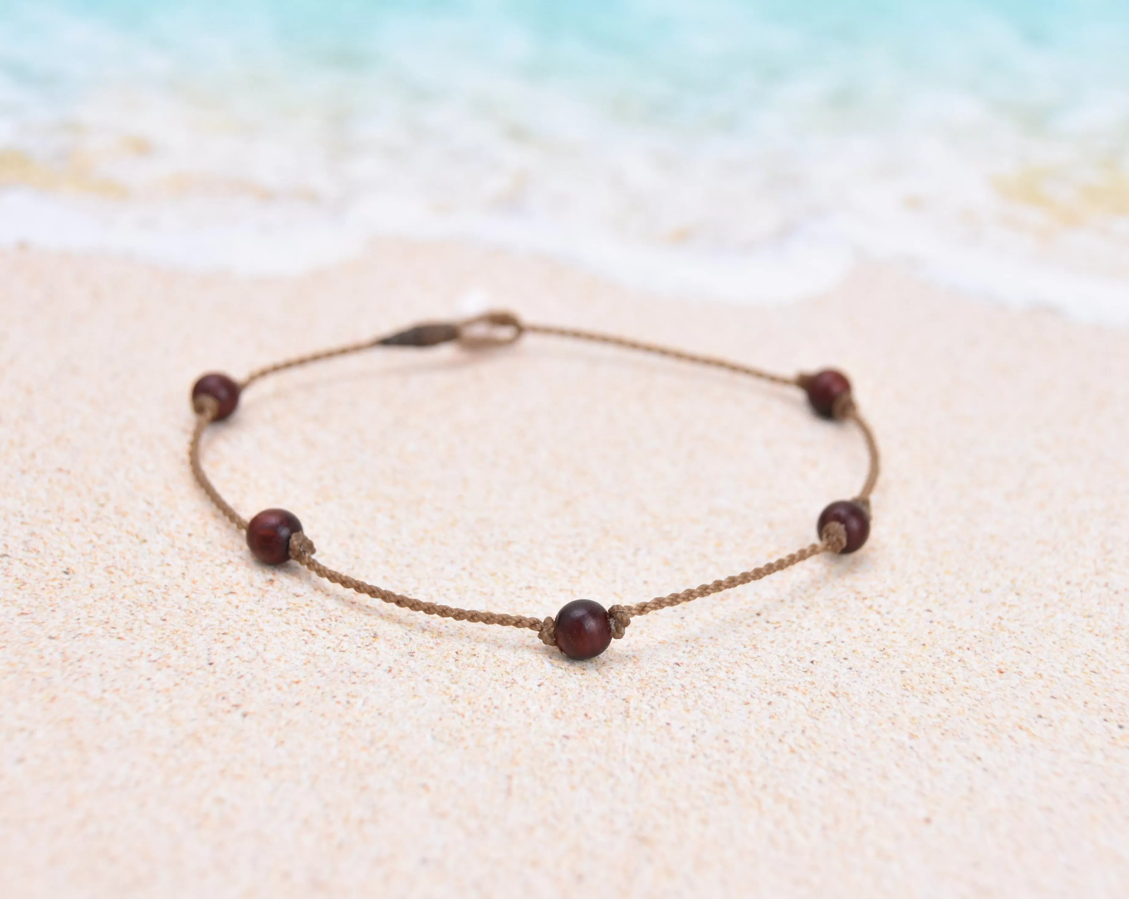 Sandalwood   African Turquoise Princess Anklets