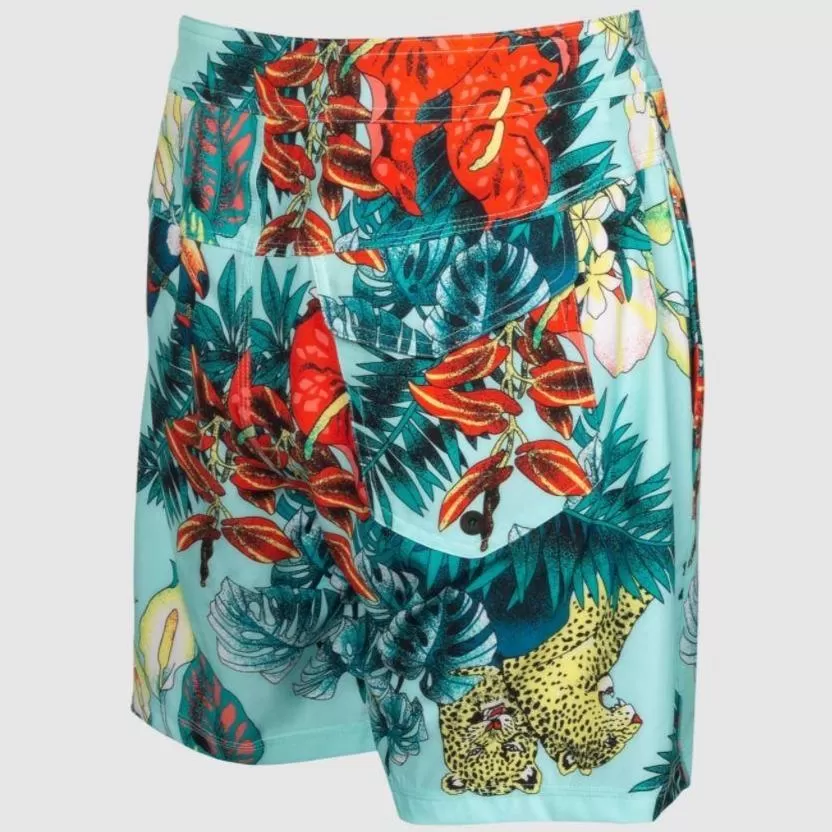 SAXX Betawave Men's 17 Swim Short in Blue Disco Jungle