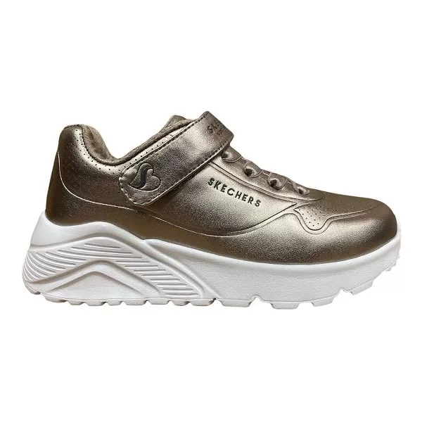 Skechers Uno Lite Chrome Steps girls' sneakers 310453L/PEW pewter gray