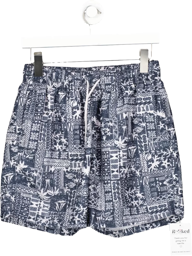 slate & stone Multicoloured Print Swim Shorts UK M