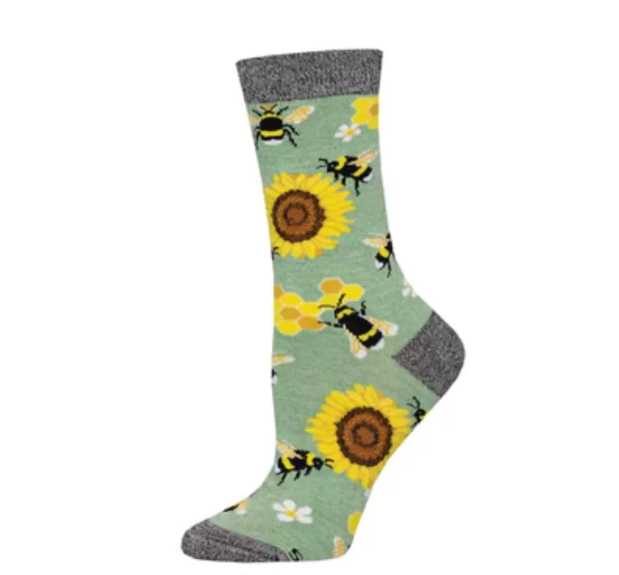 Socksmith bamboo graphic crew, women's sizing (20  patterns)