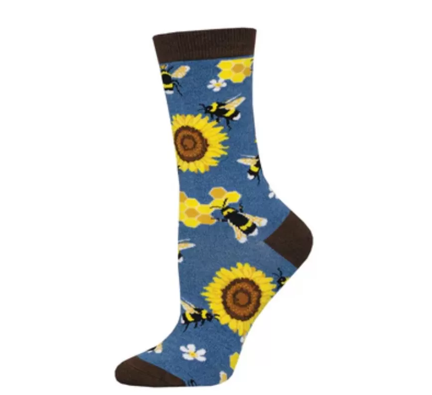 Socksmith bamboo graphic crew, women's sizing (20  patterns)