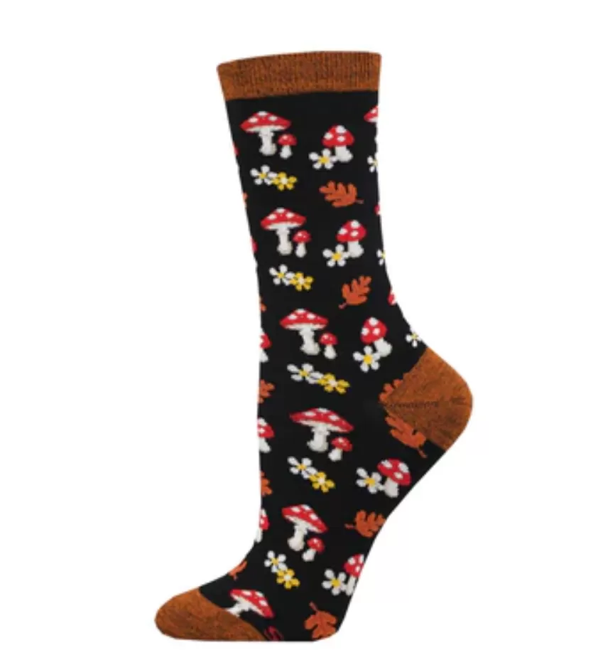 Socksmith bamboo graphic crew, women's sizing (20  patterns)