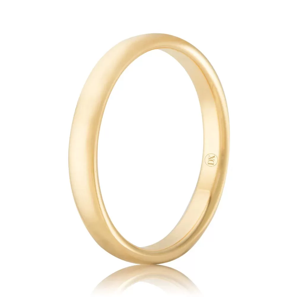 Soft Dome 2.5mm - 9ct Yellow Gold