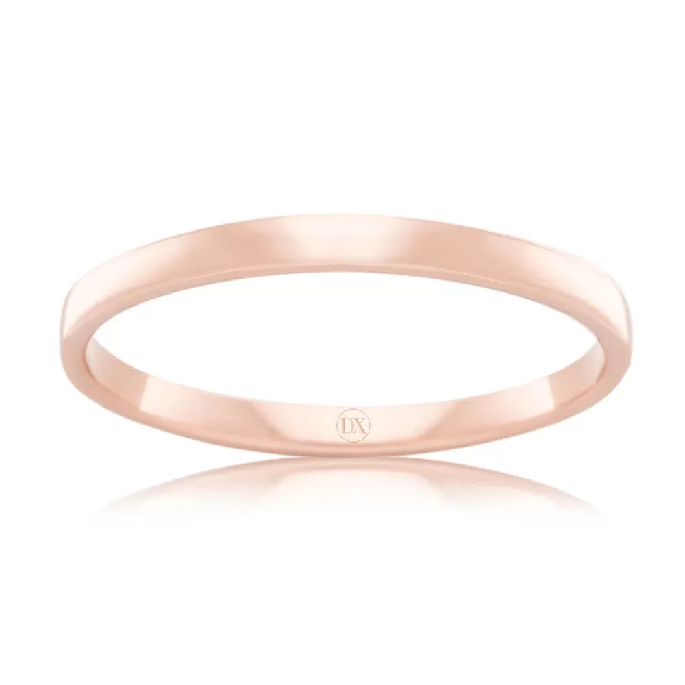 Soft Dome 2mm - 18ct Rose Gold