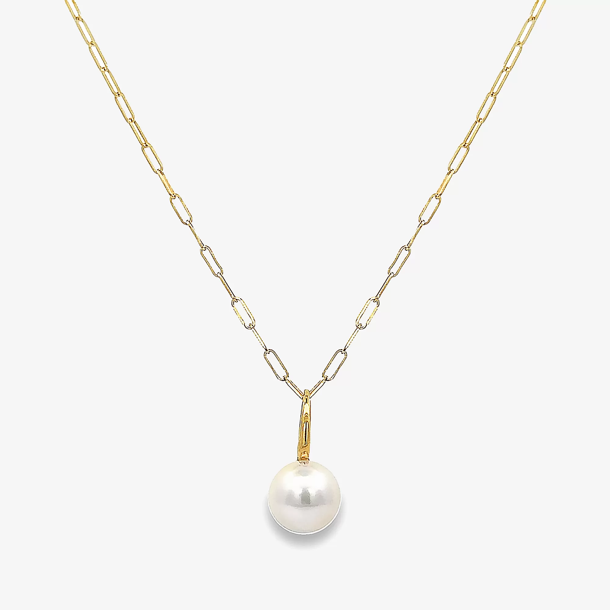 South Sea Pearl Paperclip Necklace