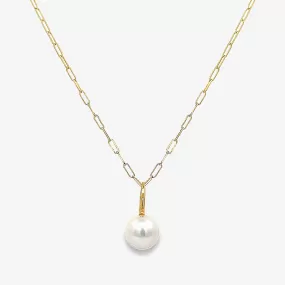 South Sea Pearl Paperclip Necklace