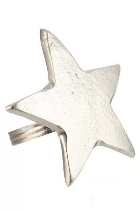 Star Napkin Rings, Silver