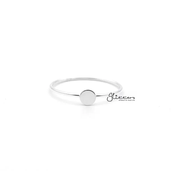 Sterling Silver Circle Shape Women's Rings