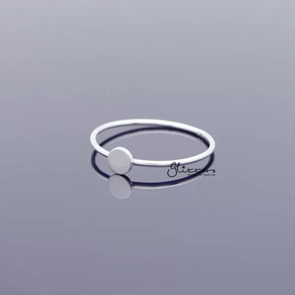 Sterling Silver Circle Shape Women's Rings