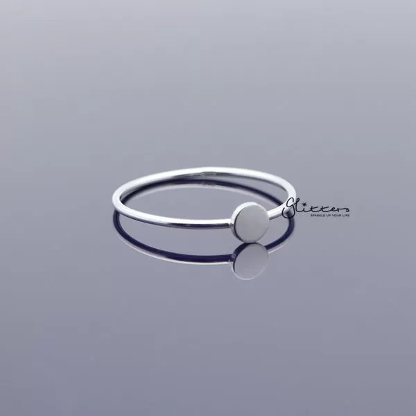 Sterling Silver Circle Shape Women's Rings