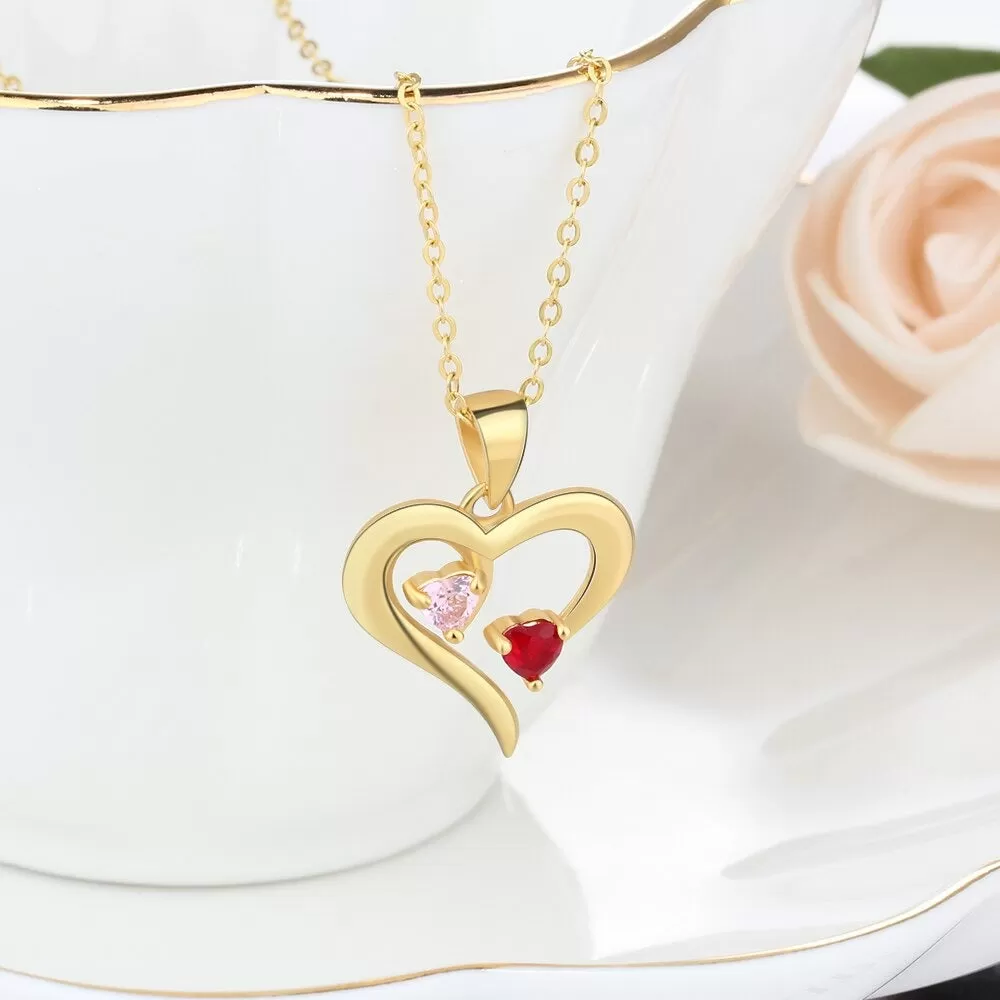 Sterling Silver Personalized Heart Necklace