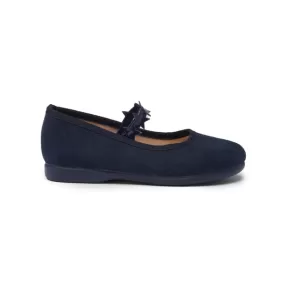 Suede Stars Elastic Mary Janes in Navy