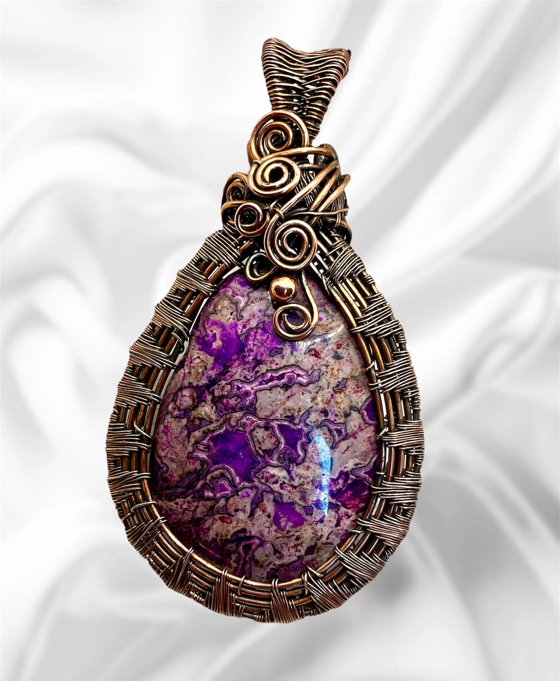 Sugilite Wire Wrapped Pendant