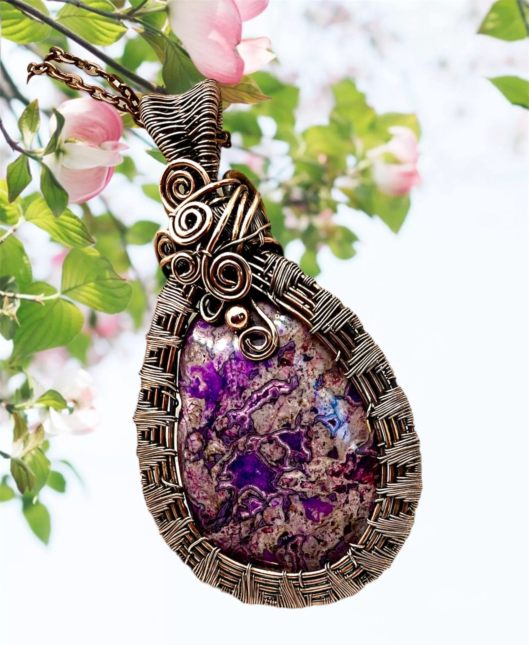 Sugilite Wire Wrapped Pendant