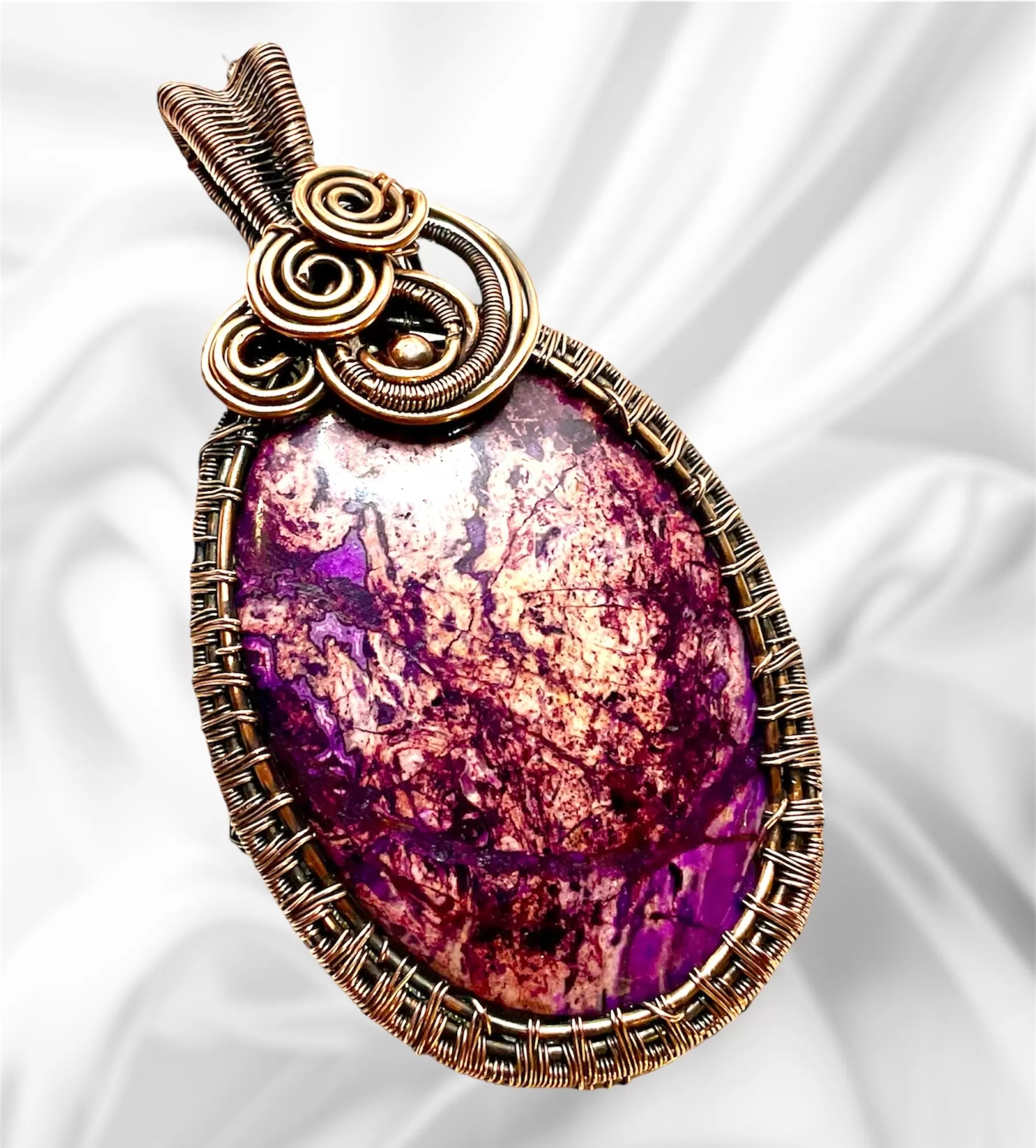 Sugilite Wire Wrapped Pendant