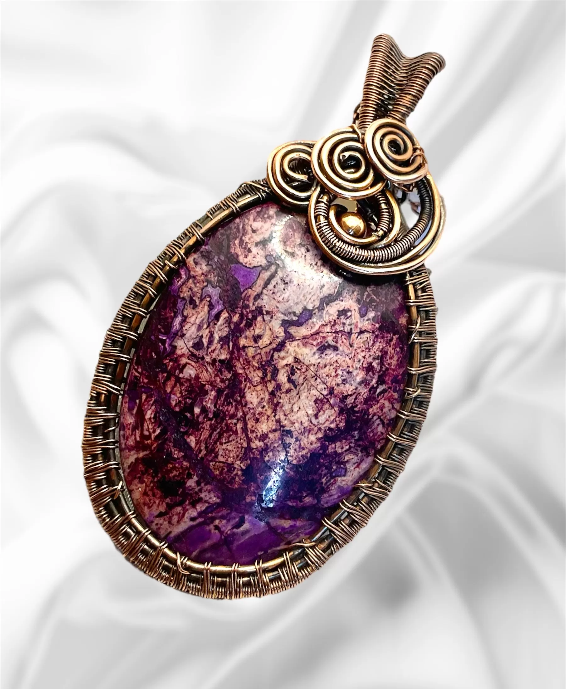 Sugilite Wire Wrapped Pendant