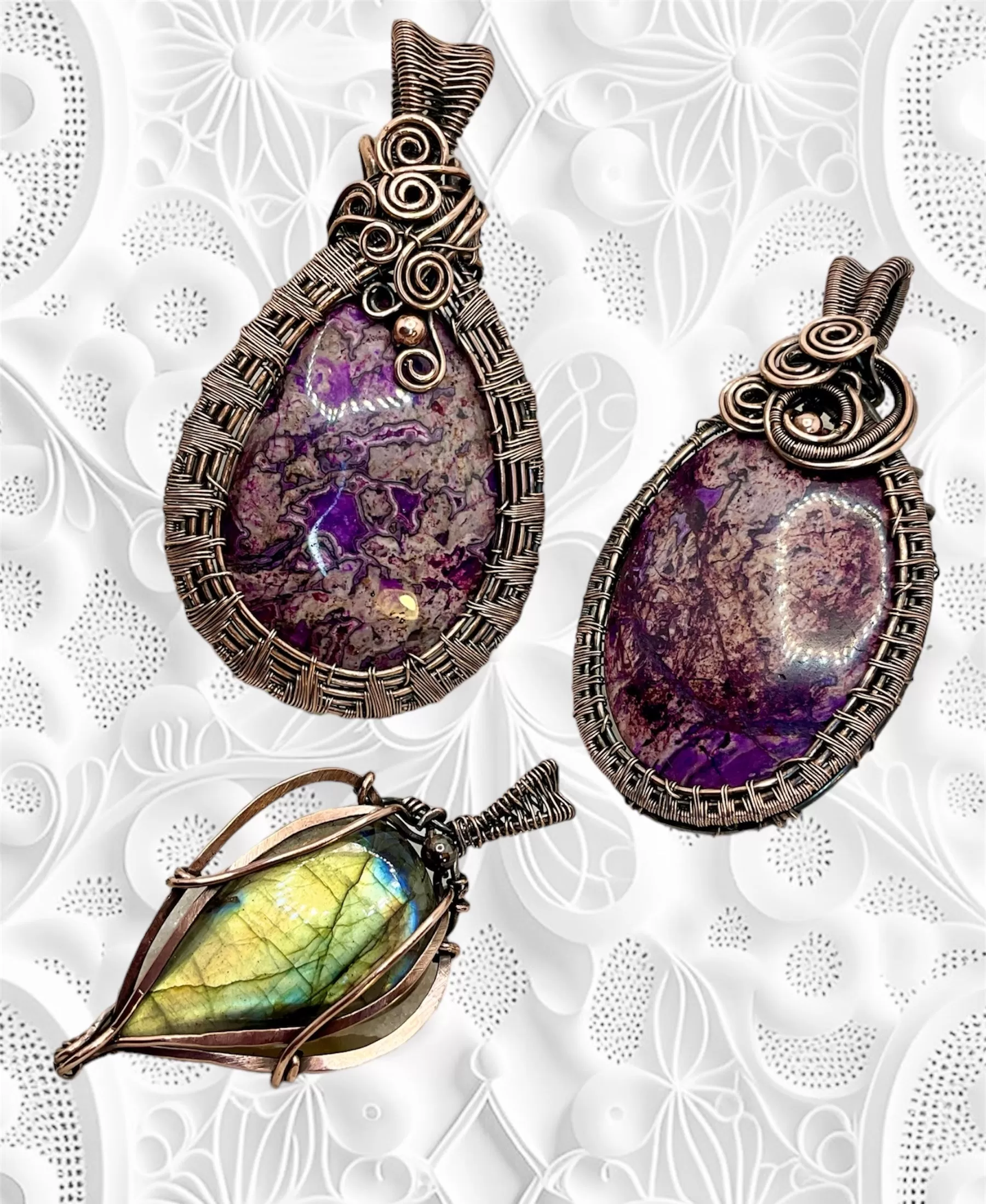 Sugilite Wire Wrapped Pendant