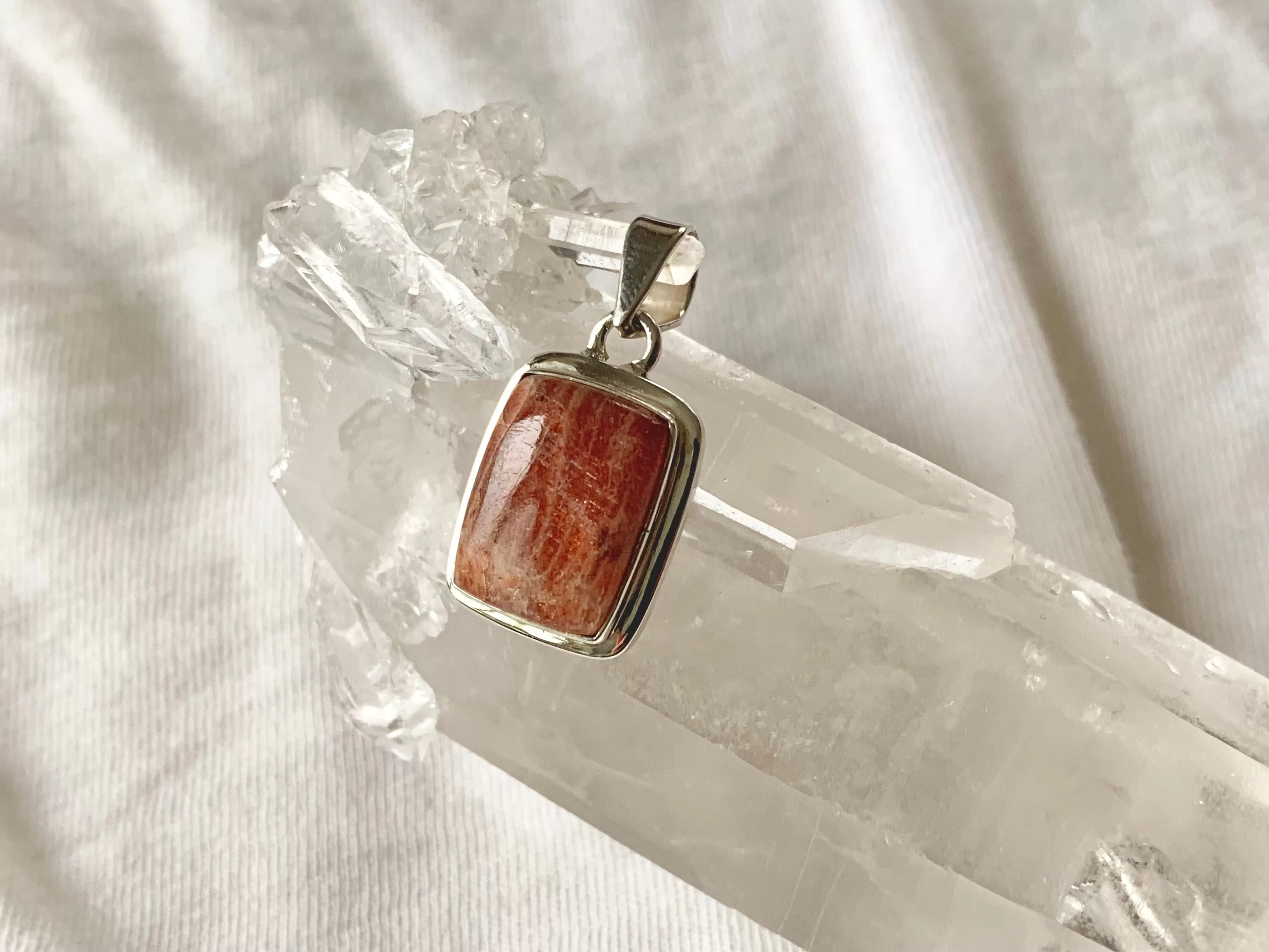 Sunstone Ansley Pendant - Small Square