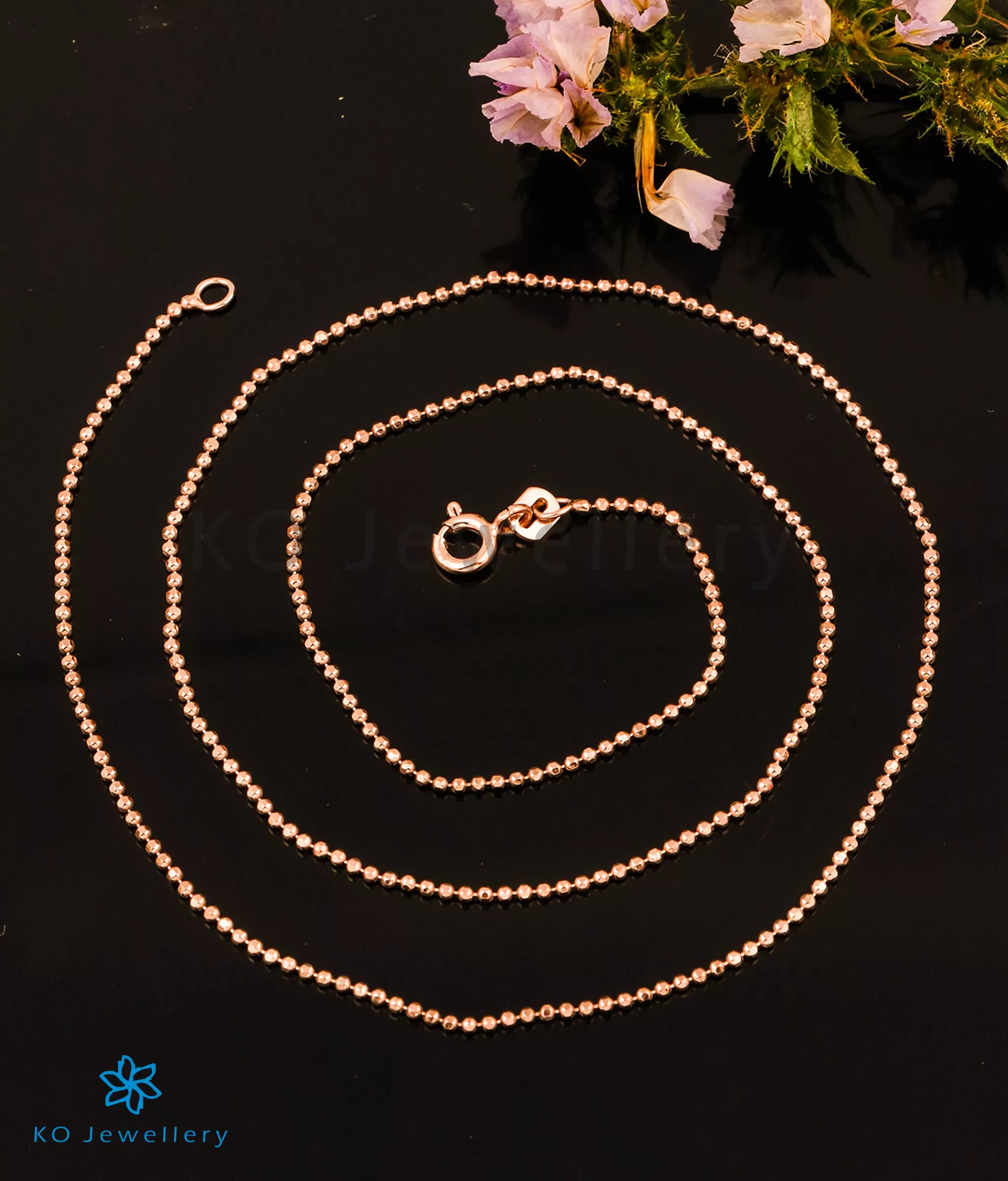 The Beads Rosegold Silver Chain