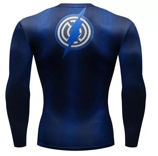 The Flash 'Blue Lantern' Premium Compression Long Sleeve Rashguard