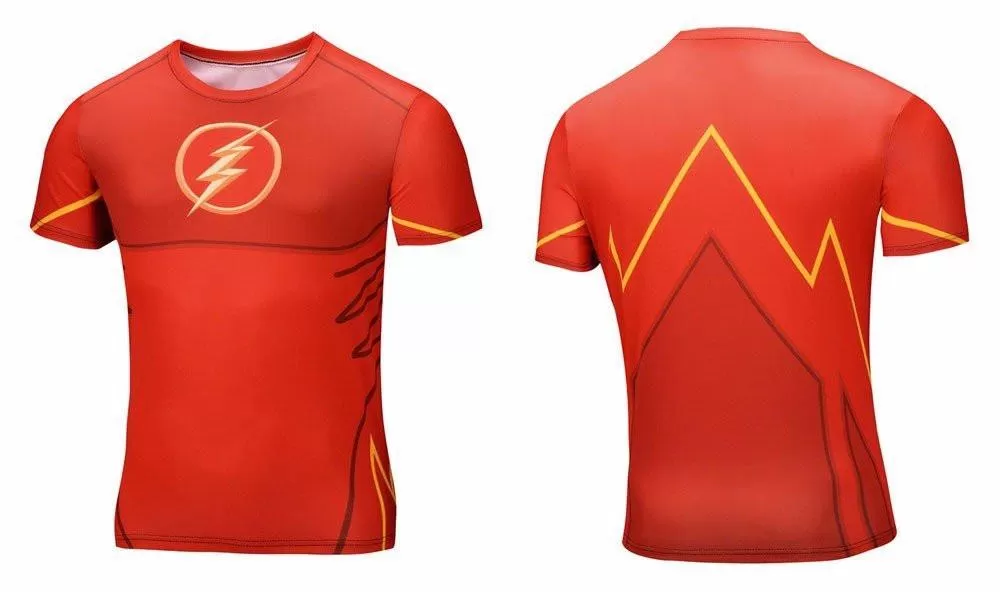 The Flash "Animated" Short Sleeve Compression Rash Guard