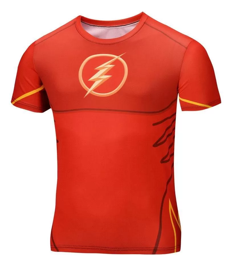 The Flash "Animated" Short Sleeve Compression Rash Guard