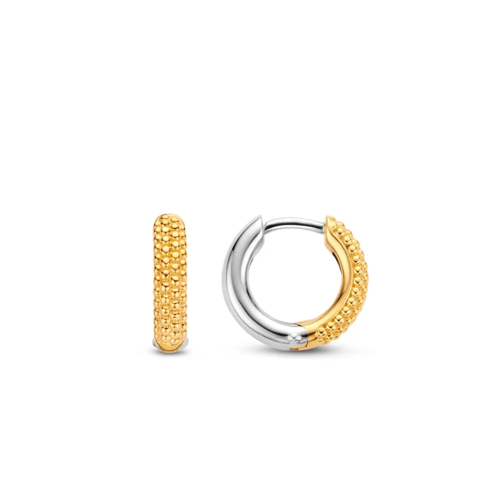 Ti Sento Two -Tone Huggie Hoops