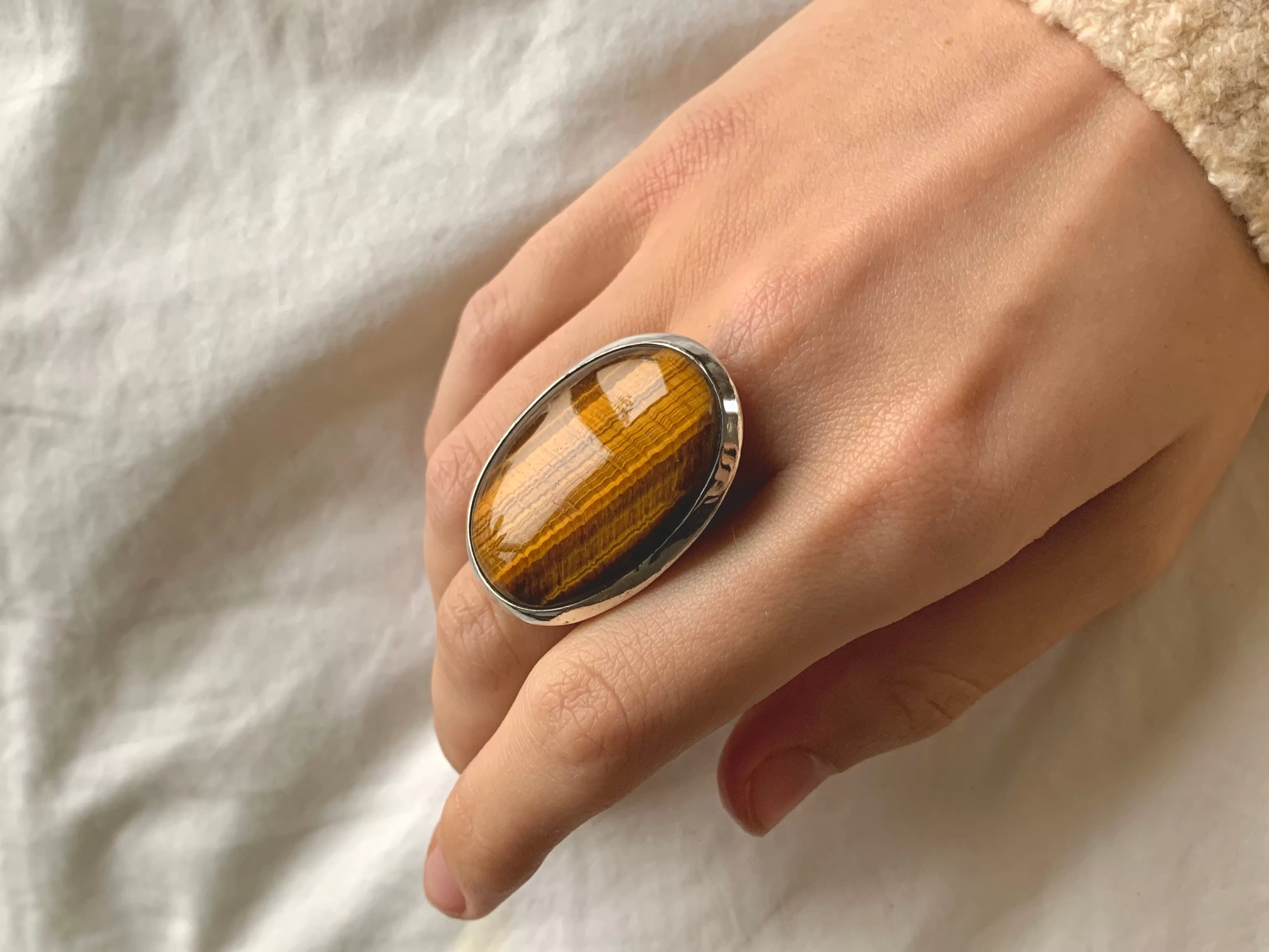 Tiger's Eye Naevia Ring - XLarge Oval (US 7.5 & 8)