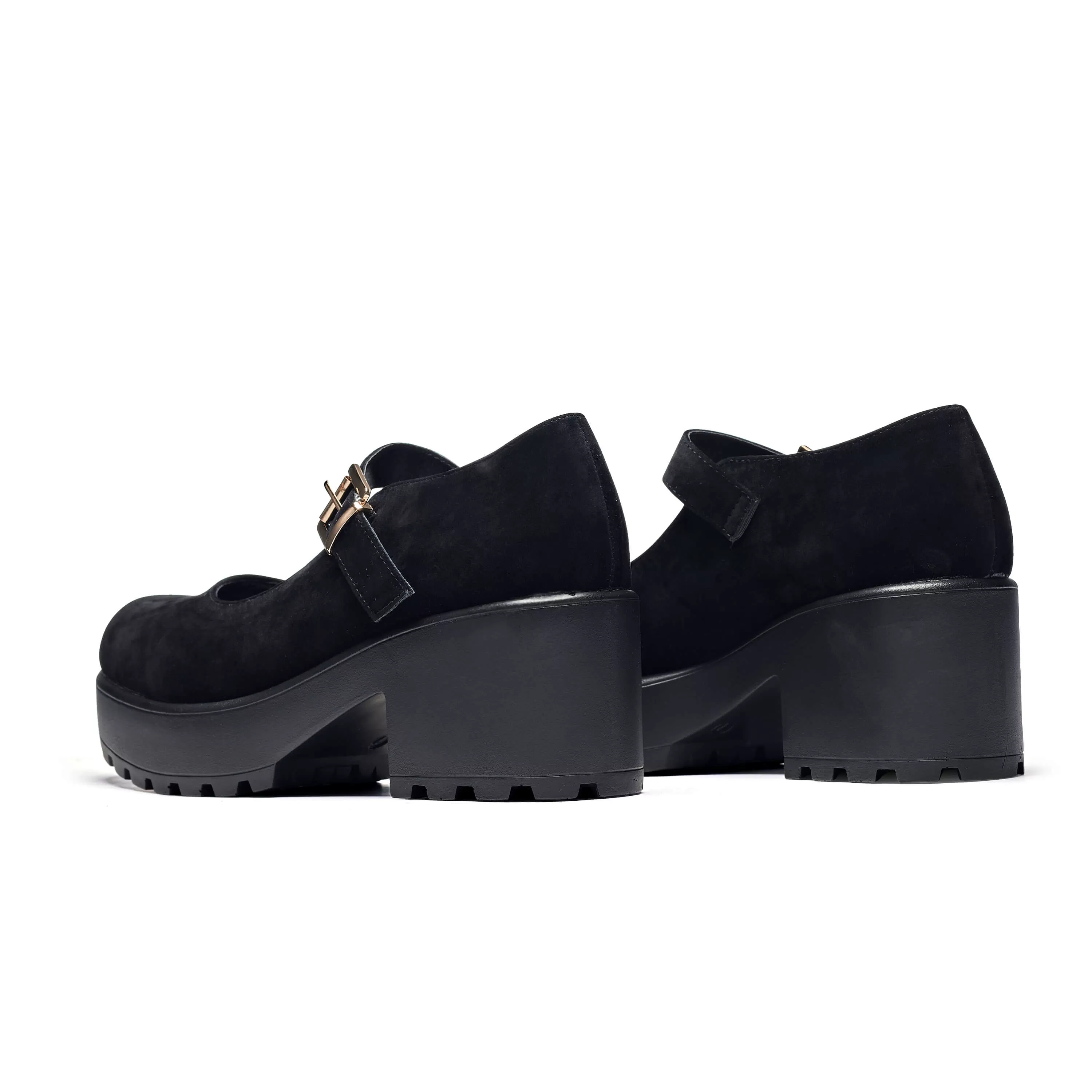 TIRA Black Mary Jane Shoes 'Suede Edition'