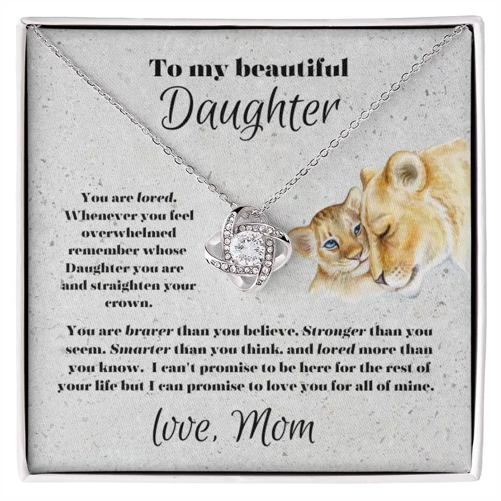 To my daughter - Love knot necklace