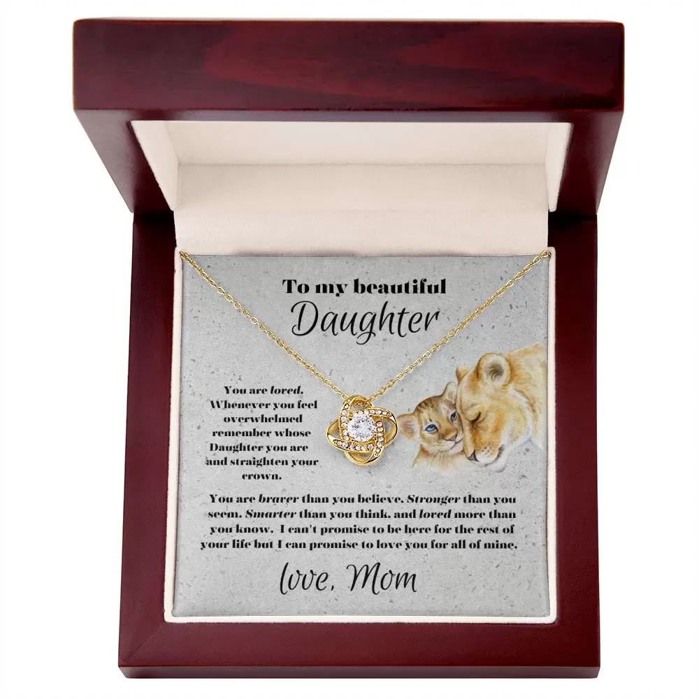 To my daughter - Love knot necklace