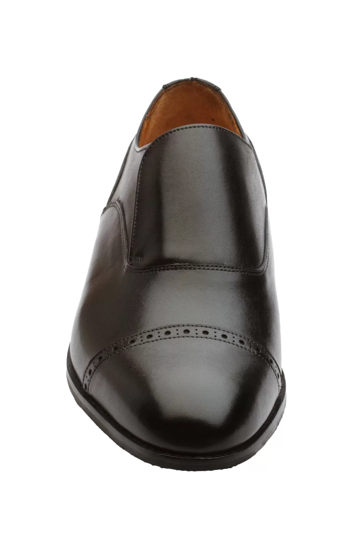 Toecap Brogue Slipon – Black